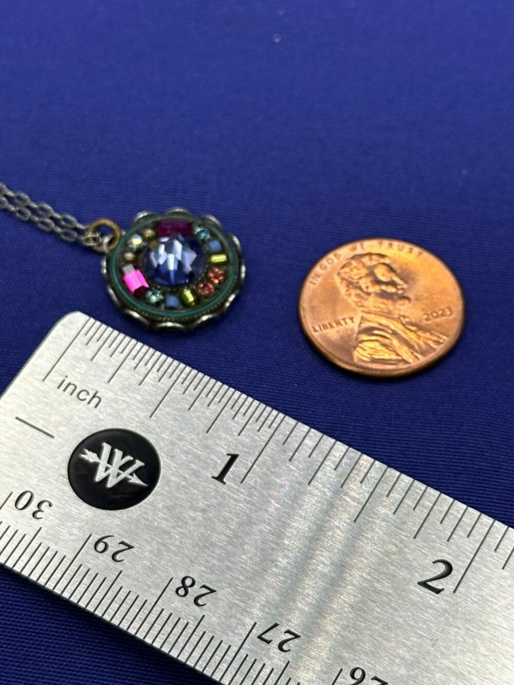 Firefly Swarovski Crystal Multiple Stone Pendant Necklace - Picture 10 of 15